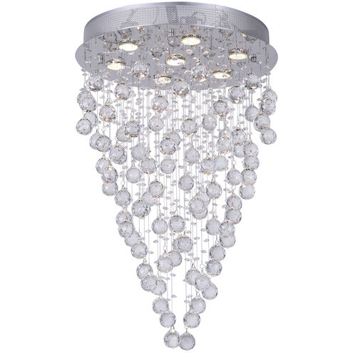 Rain Drop 7 Light 20 inch Chrome Flush Mount Ceiling Light
