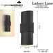 Great Outdoors Ladner Lane LED 17 inch Sand Coal Outdoor Wall Mount