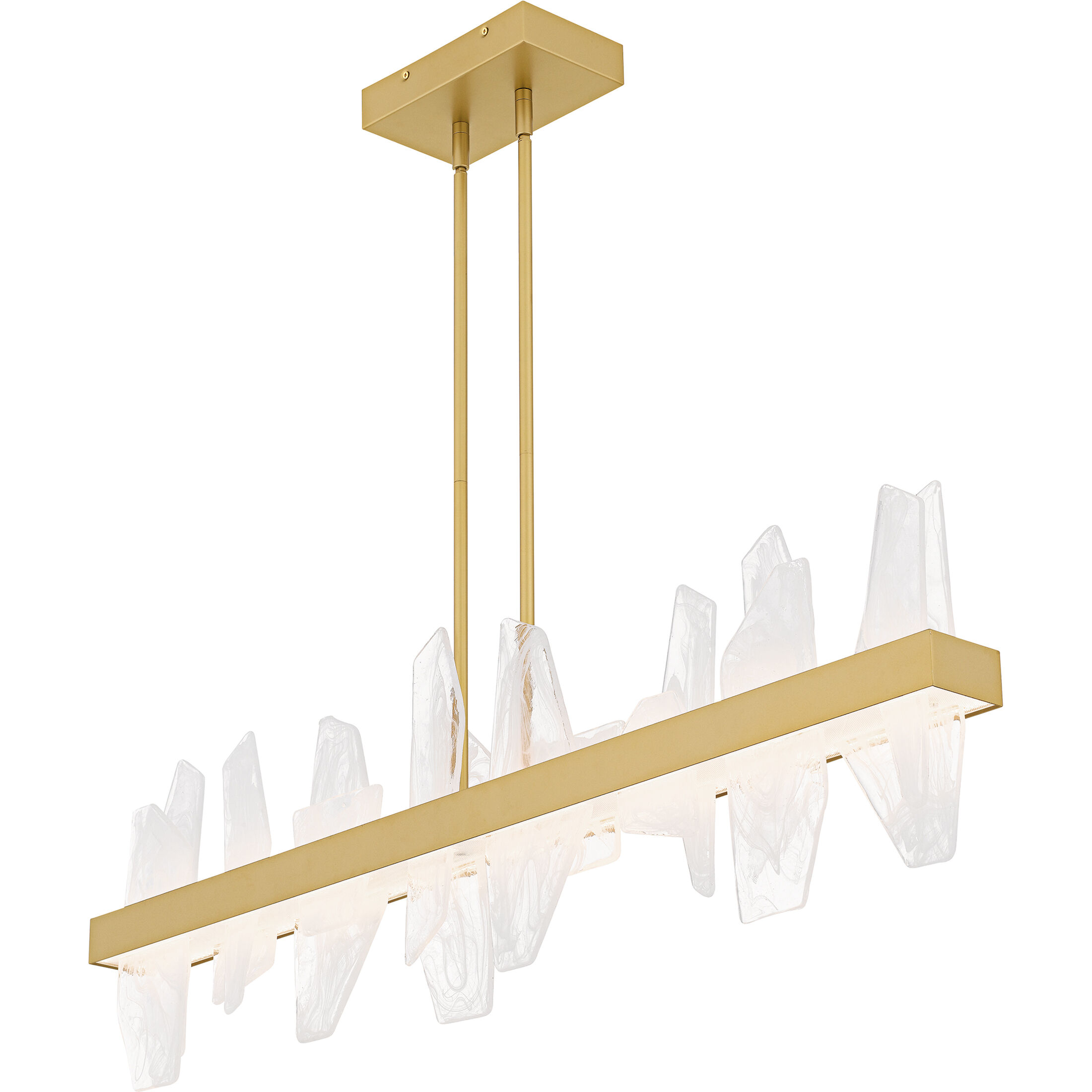 Aurelia LED 42 inch Soft Gold Linear Chandelier Ceiling Light, Medium