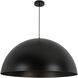 Ofelia LED 31.5 inch Matte Black Pendant Ceiling Light, Dome