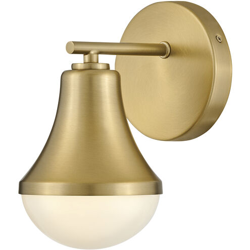 Haddie LED 7.25 inch Lacquered Brass Bath Light Wall Light