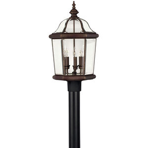 Augusta LED 23 inch Copper Bronze Outdoor Post Mount Lantern