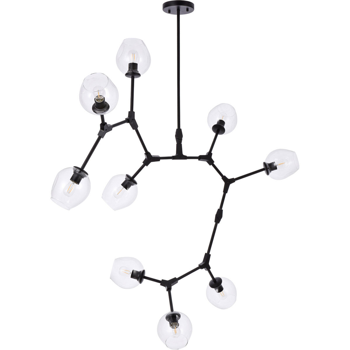 Cavoli 9 Light 79 inch Black Chandelier Ceiling Light