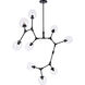 Cavoli 9 Light 79 inch Black Chandelier Ceiling Light