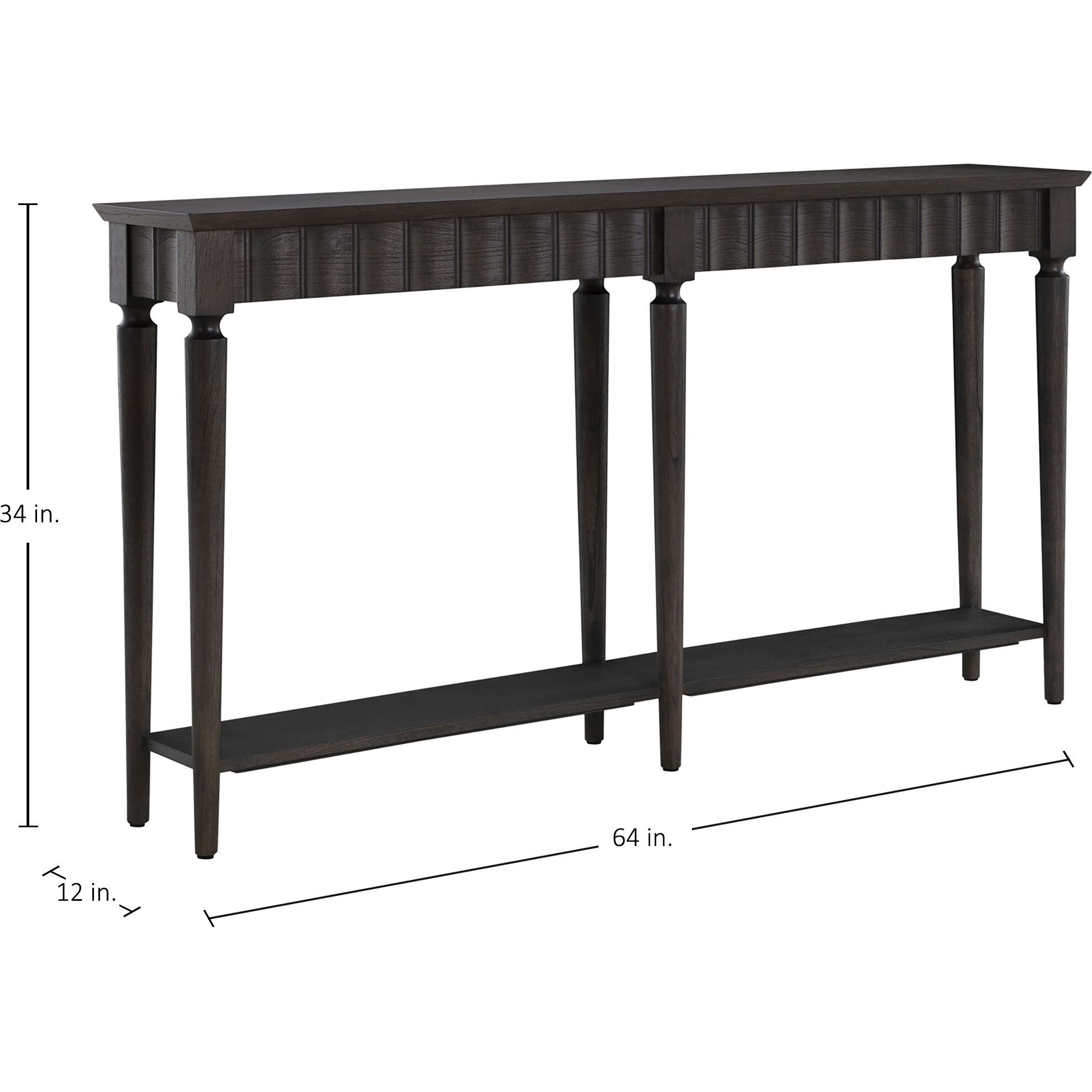 Peterson 64 X 12 inch Dark Stained Oak Long Console