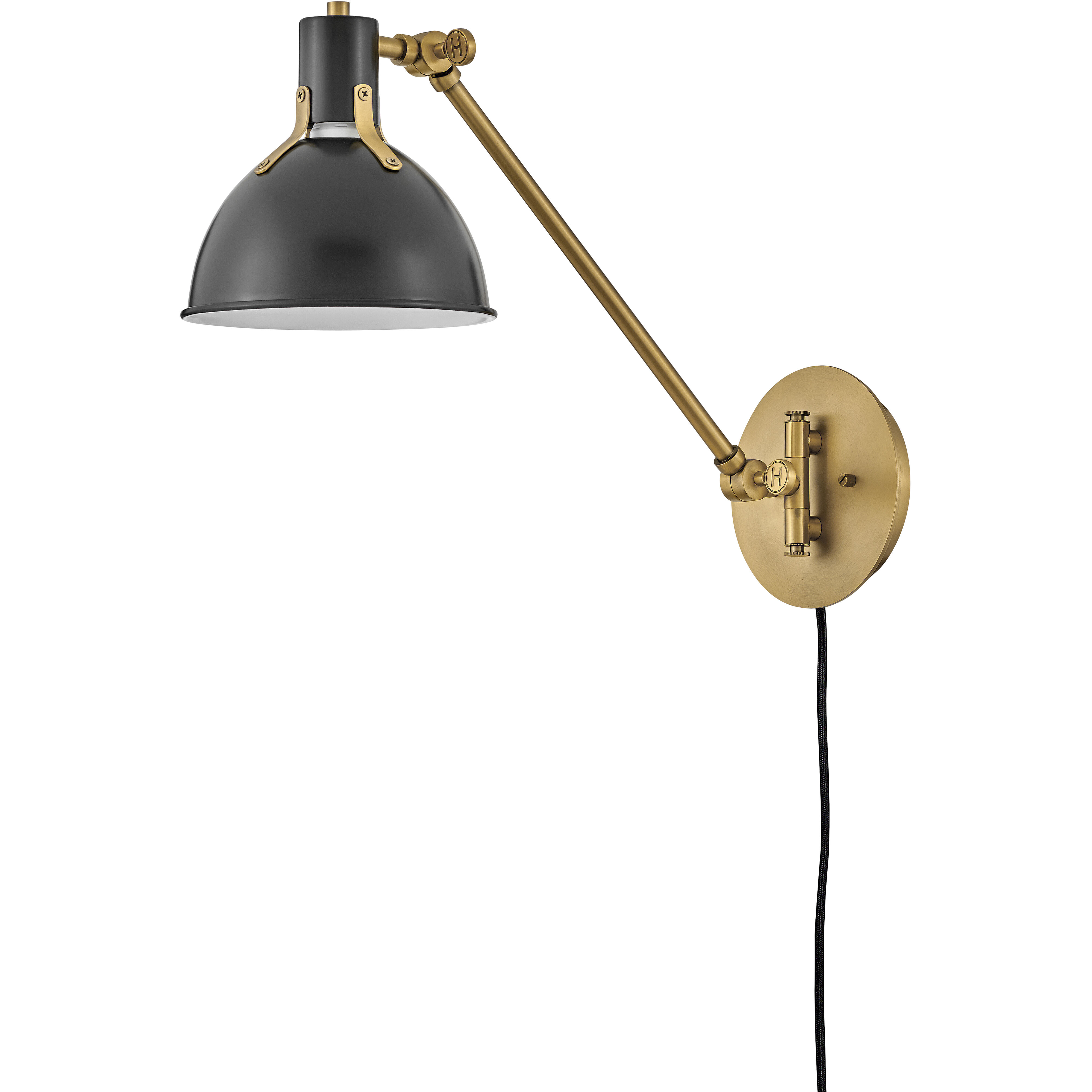 Argo 1 Light 7 inch Satin Black with Lacquered Brass Indoor Wall Sconce Wall Light
