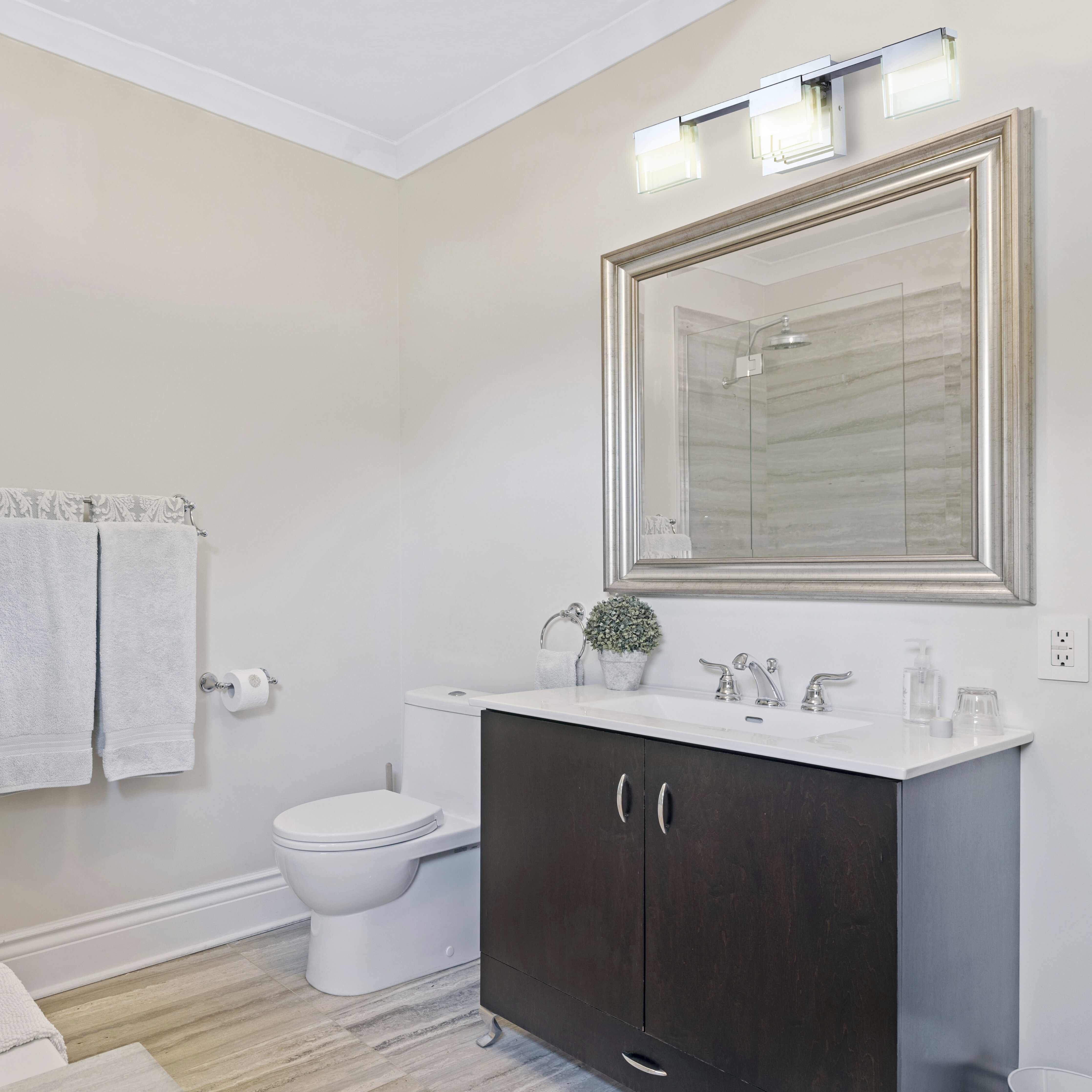 Vicino 3 Light 21.25 inch Chrome Bath Vanity Wall Light