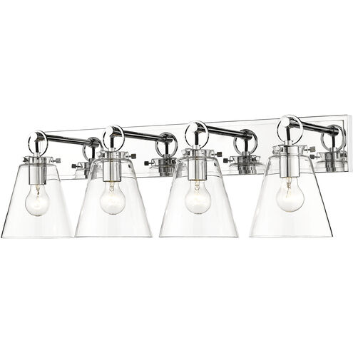 Harper 4 Light 31.25 inch Chrome Vanity Wall Light