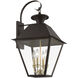 Wentworth 4 Light 28 inch Bronze with Antique Brass Finish Cluster Outdoor Extra Wall Lantern, Extra Large