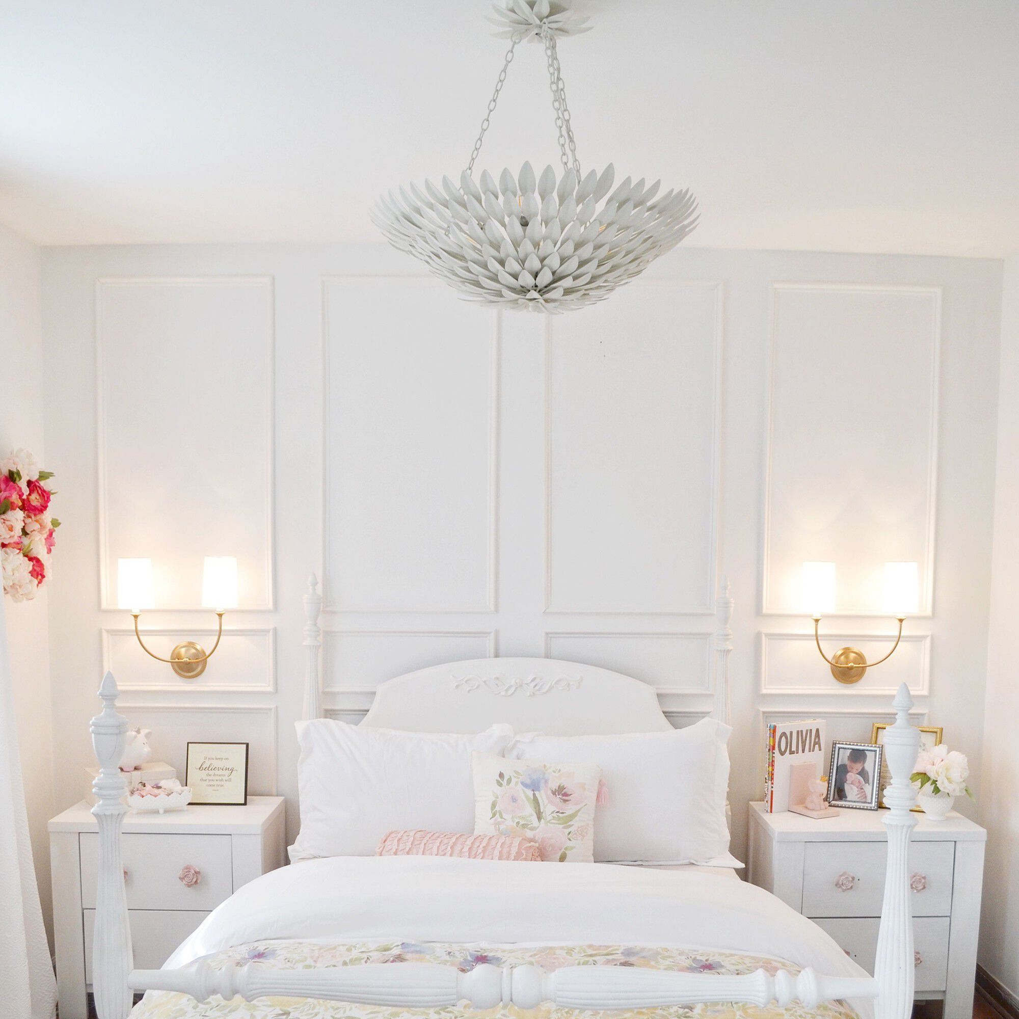 Broche 6 Light 24.5 inch Matte White Chandelier Ceiling Light