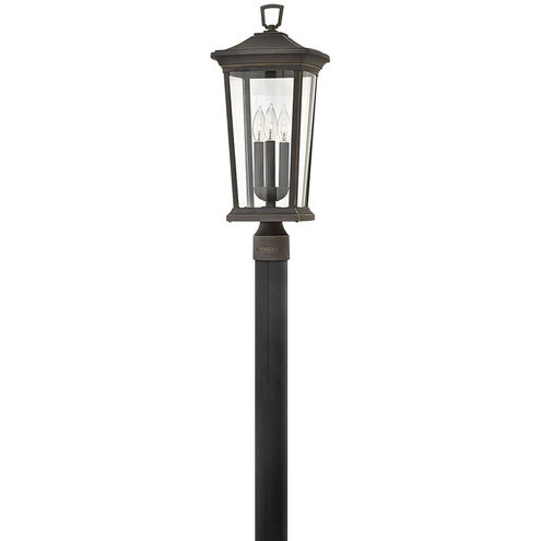 Bromley 3 Light 22.75 inch Oil Rubbed Bronze Outdoor Post Mount Lantern in Non-LED