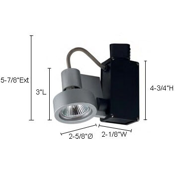 Contempo 1 Light 120V Silver Track Lighting Ceiling Light