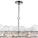 Bubbles 8 Light 51.5 inch Clear Chandelier Ceiling Light, Linear