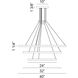 O'hara LED 40 inch Matte Black Chandelier Ceiling Light