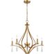 Katania 5 Light 27 inch Antique Gold Chandelier Ceiling Light