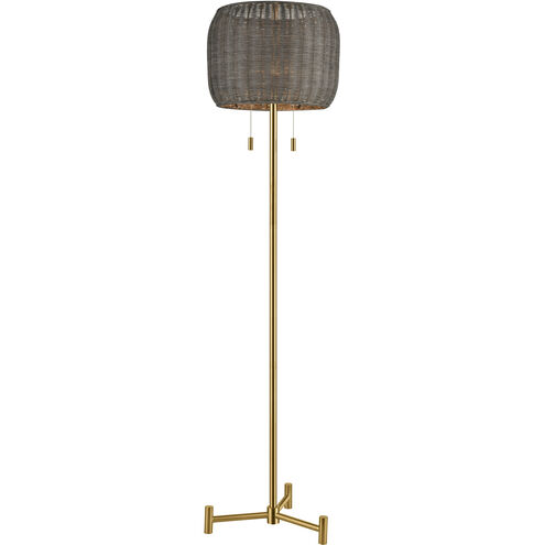 Bittar 62 inch 100.00 watt Aged Brass Floor Lamp Portable Light