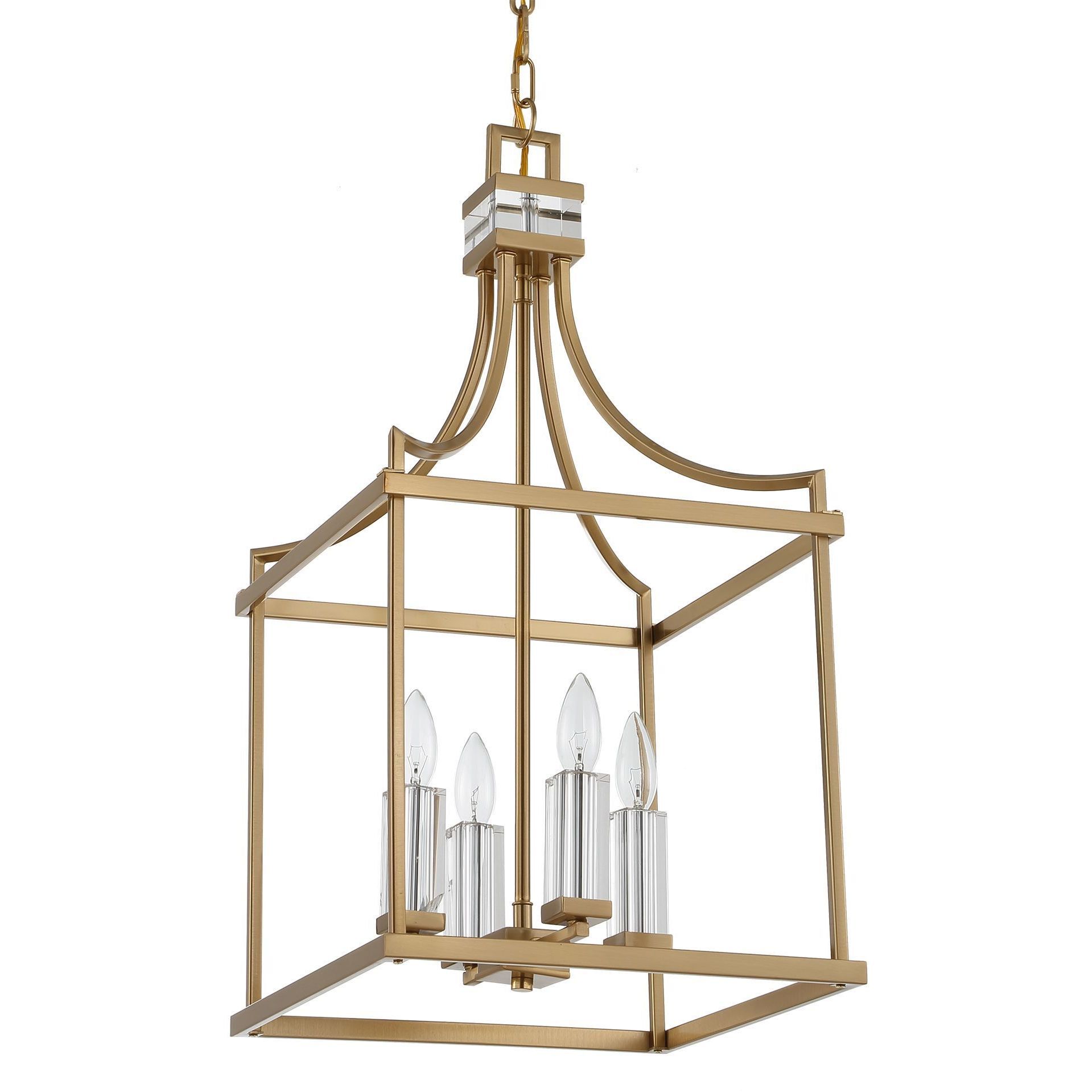 Montreal 4 Light 13.88 inch Warm Brass Pendant Ceiling Light