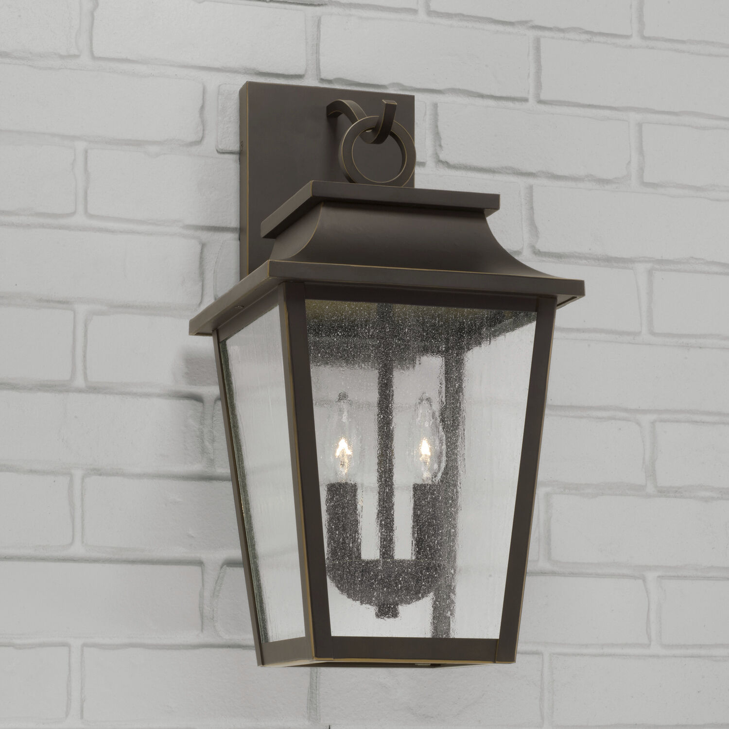 Chandler 2 Light 20 inch Oiled Bronze Outdoor Wall Lantern