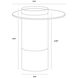 Haru 23.5 X 19.5 inch Clear / Gold End Table
