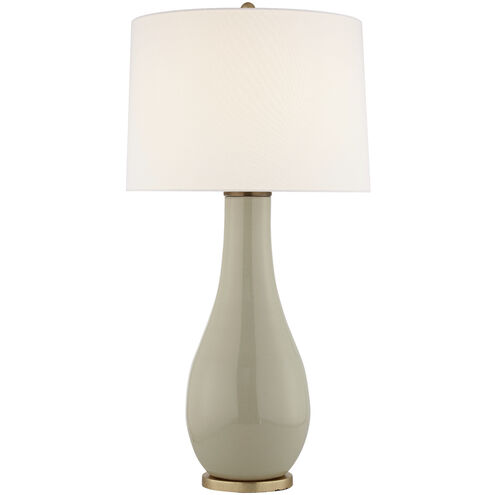 Chapman & Myers Orson 32.5 inch 150 watt Coconut Porcelain Table Lamp Portable Light in Linen