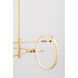 Saturn LED 34 inch Aged Brass Flush Mount Ceiling Light