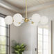 Alora Mood Celia 6 Light 30.25 inch Brushed Gold/Opal Glass Chandelier Ceiling Light