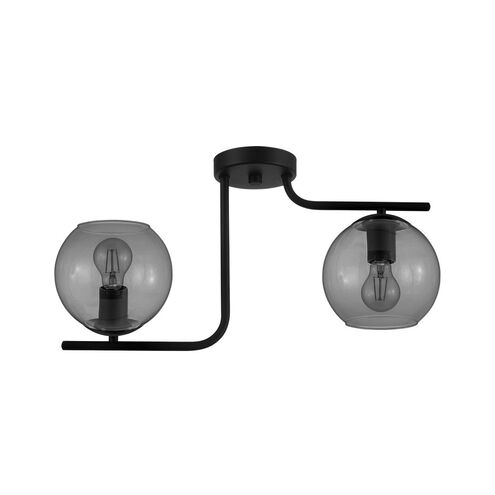 Marojales 2 Light 22 inch Matte Black Semi-Flush Mount Ceiling Light