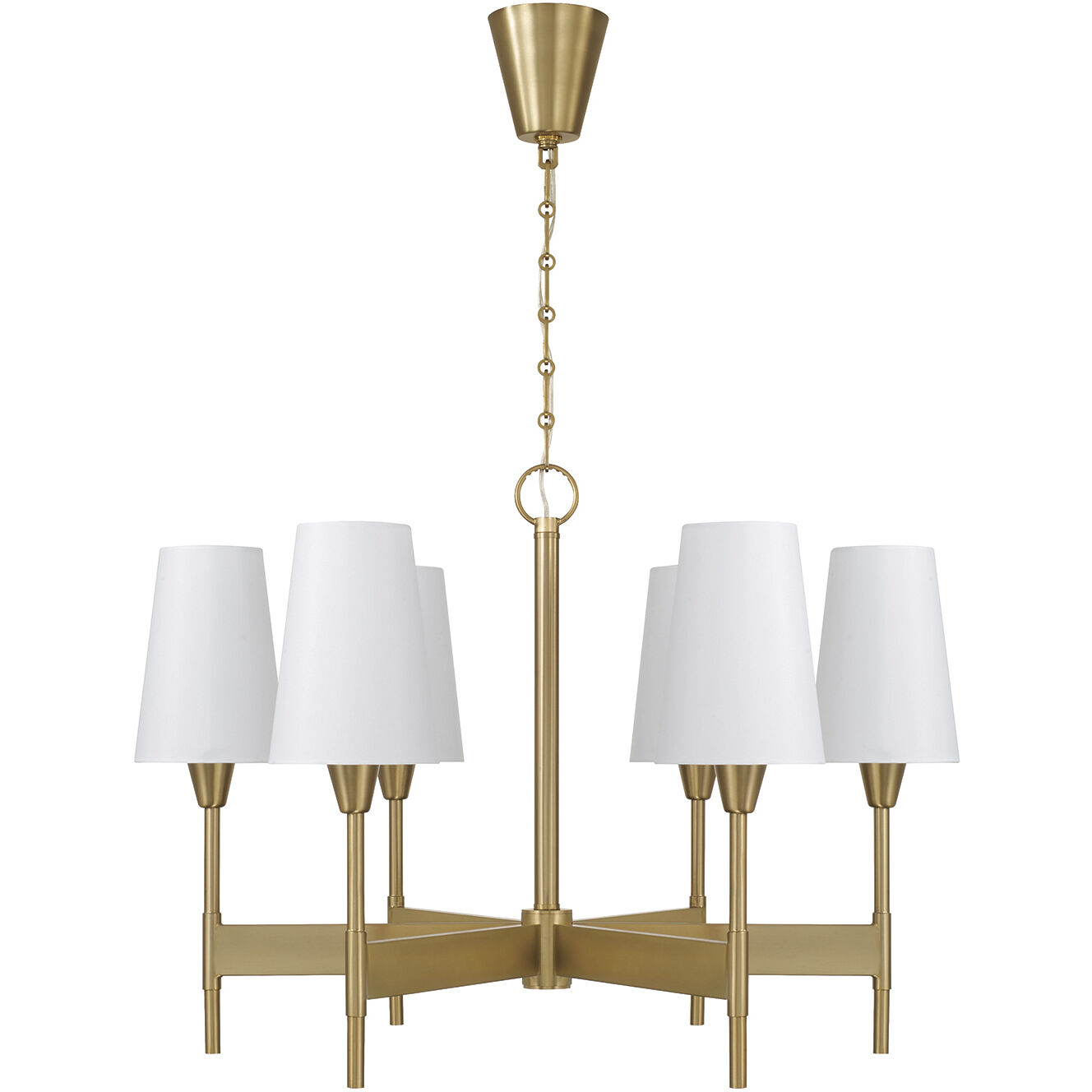 Leland 6 Light 32 inch Aged Brass Chandelier Ceiling Light