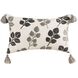 Quiet Leaves 26 X 0.25 inch Light Gray with Off White Pillow, Cover Only