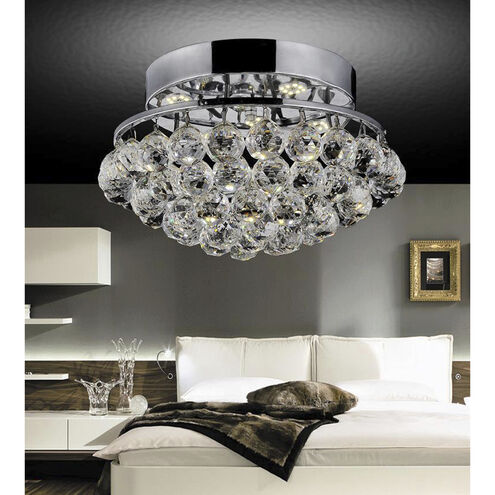 Queen 4 Light 14 inch Chrome Flush Mount Ceiling Light