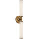 Edwin LED 2 inch Vintage Brass Bath Vanity Light Wall Light