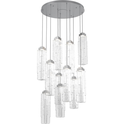 Ledgestone LED 34 inch Classic Silver Chandelier Ceiling Light, Round Multi-Port