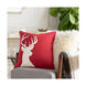 Holiday 18 X 18 inch Bright Red/Ivory Pillow Kit, Square