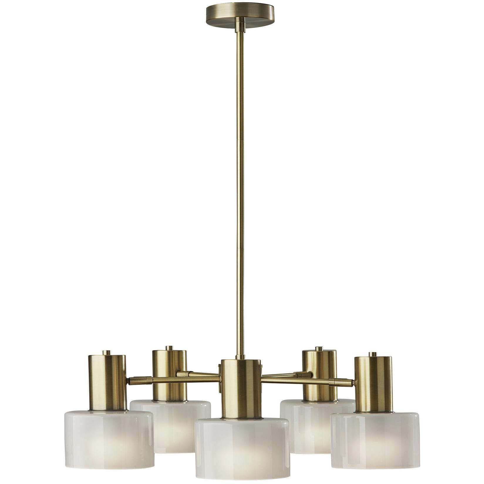 Rhodes 5 Light 25 inch Antique Brass Chandelier Ceiling Light