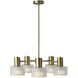 Rhodes 5 Light 25 inch Antique Brass Chandelier Ceiling Light