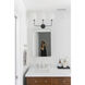 Sylvan 3 Light 23.25 inch Black Forged Bathroom Vanity Light Wall Light