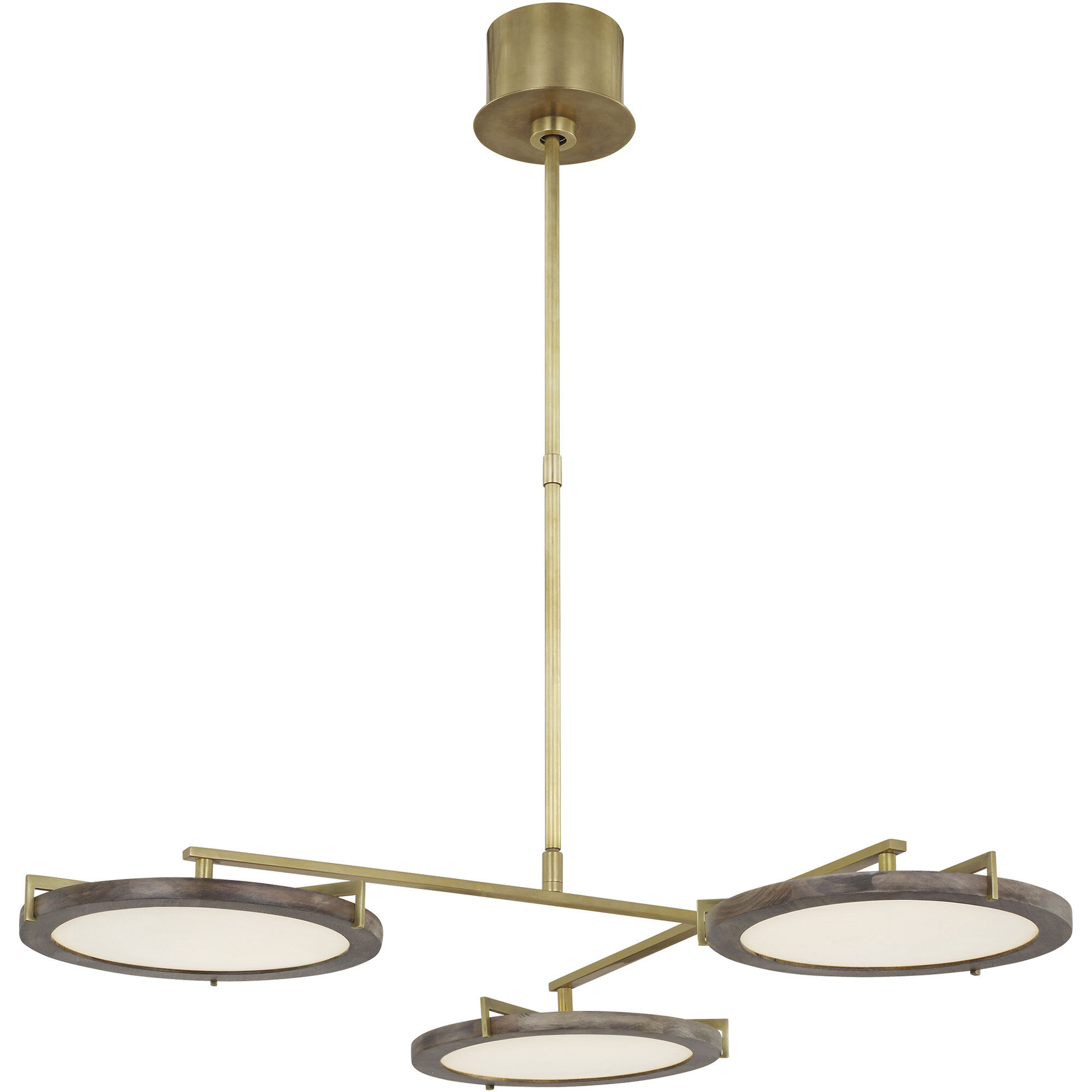 Clodagh Shuffle LED 26.9 inch Natural Brass Chandelier Ceiling Light