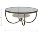 Wilbur 36 X 36 inch Forged Champagne and Ivory Marble Coffee Table