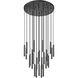 Forest LED 36 inch Matte Black Chandelier Ceiling Light