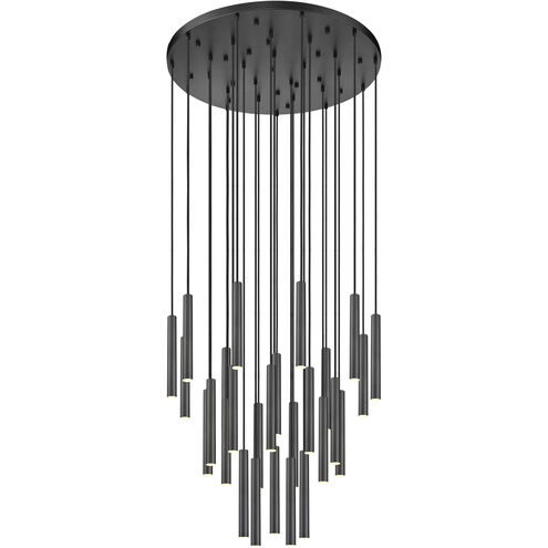 Forest LED 36 inch Matte Black Chandelier Ceiling Light