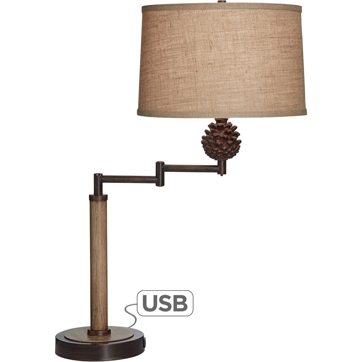 30 inch table lamp hot sale with usb port