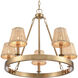 Rydell 5 Light 24.5 inch Brushed Gold Chandelier Ceiling Light