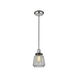 Franklin Restoration Chatham 1 Light 6 inch Polished Nickel/Matte Black Mini Pendant Ceiling Light in Clear Glass