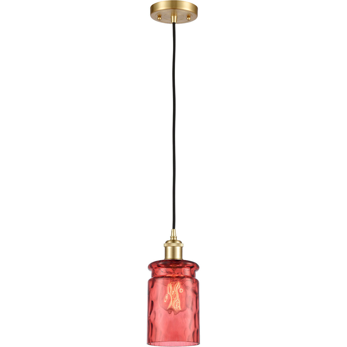 Ballston Candor LED 4.75 inch Satin Gold Mini Pendant Ceiling Light, Ballston