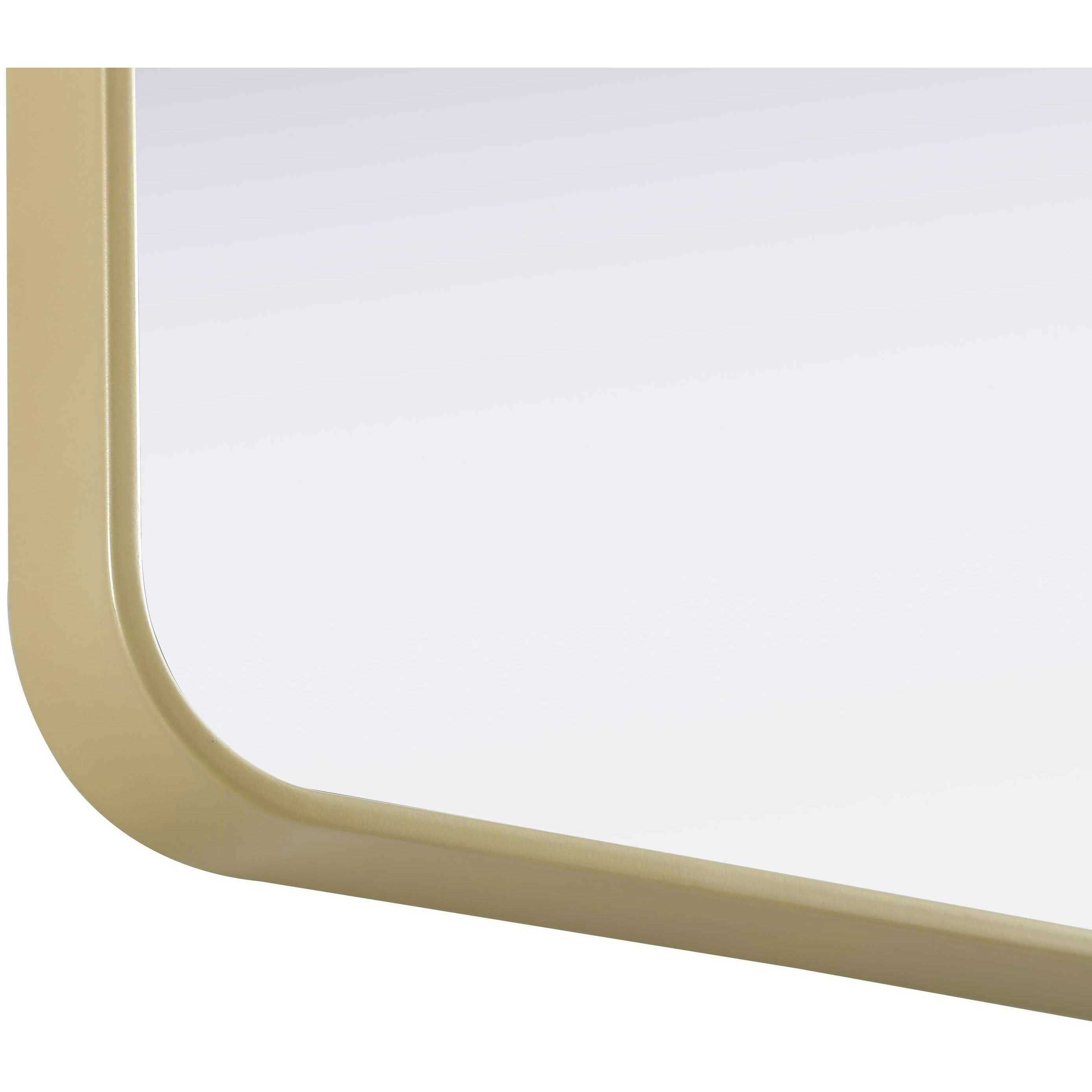 Remy 40 X 36 inch Brass Mirror