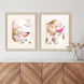 Bird Chatter Pink and Multi and Gray and White Framed Art, Propac