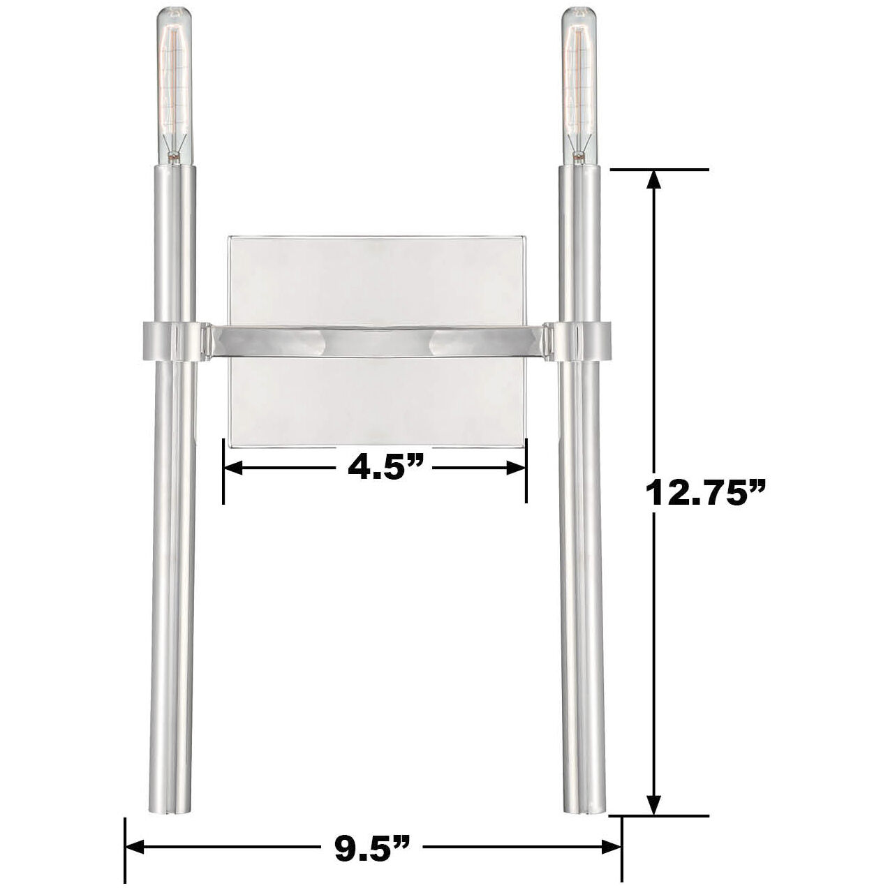 Englewood Sconce Wall Light in Polished Nickel