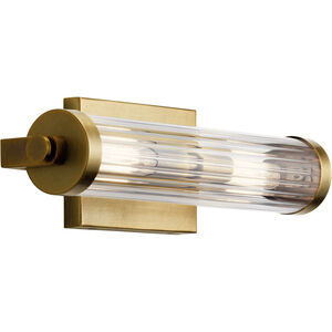 Azores 2 Light 16 inch Natural Brass Wall Sconce Wall Light