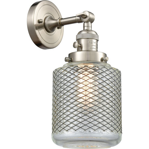 Franklin Restoration Stanton 1 Light 6 inch Brushed Satin Nickel Sconce Wall Light, Franklin Restoration