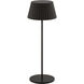 Pleat 14.75 inch 2.00 watt Black Rechargeable Table Lamp Portable Light, WAC Limited